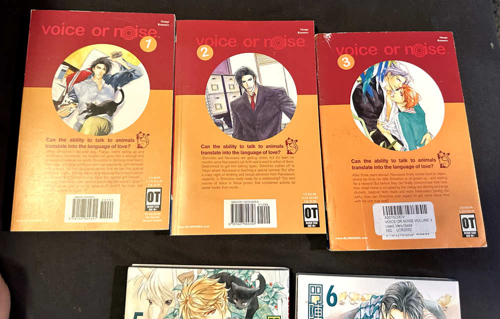 Voice or Noise English Vol 1 2 3 and Japanese 5 6 Yaoi