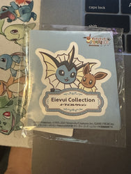 Vaporeon Eevee Pokemon Center Japan Limited Ed Sticker 2021 Nintendo F/S