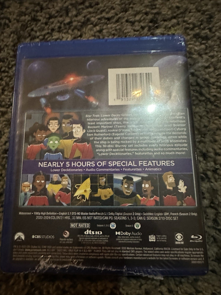 Star Trek Lower Decks: The Complete Series, Seasons 1-5 (Blu-Ray,5-Disc,Box-Set)