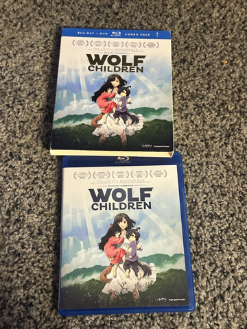Wolf Children (2012) Blu-ray + DVD Combo Pack | Very Good (no inserts)