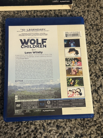 Wolf Children (2012) Blu-ray + DVD Combo Pack | Very Good (no inserts)