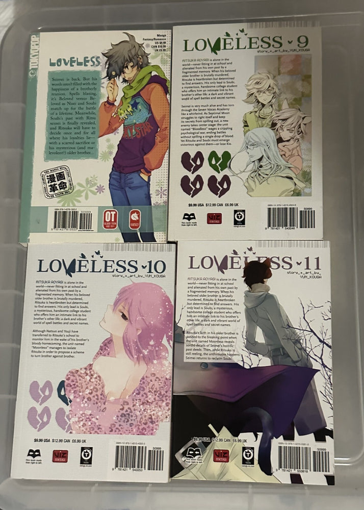 Loveless Manga Lot 1-11 English Yun Kouga