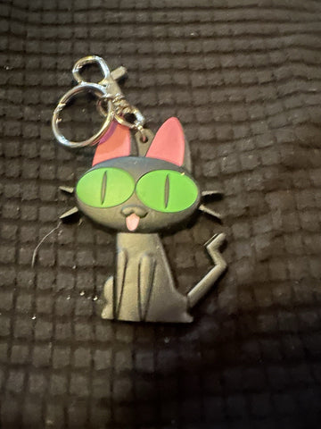 Vintage Trigun Kuroneko Black Cat Keychain - new OOB 