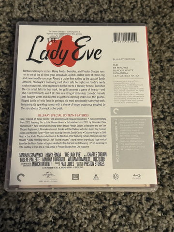 The Lady Eve (The Criterion Collection) [Blu-ray], Good DVD, Eugene Pallette,Wil